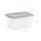 IRIS® 58qt. Clear Snap Top Storage Box with Gray Lid